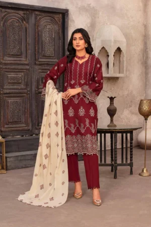 Mehrun Embroidered 3 Piece Lawn Suit – Tabeer Collection Vol 5